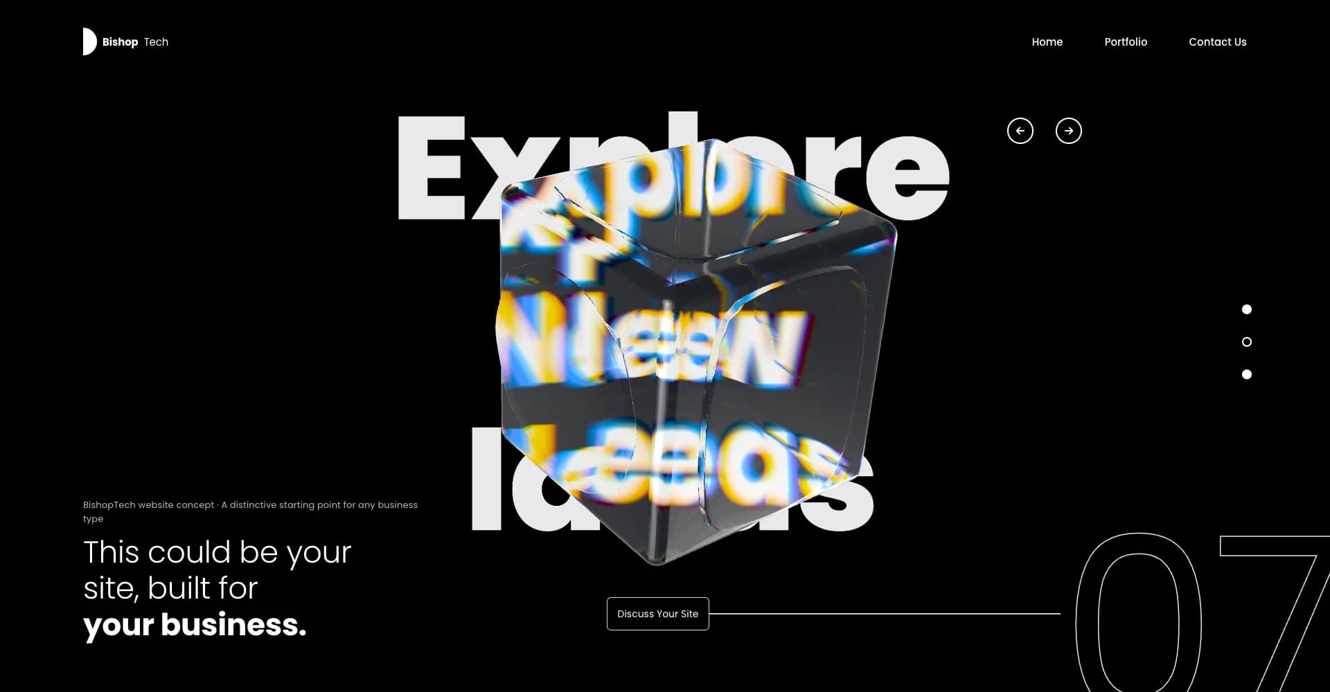 Design World landing page preview