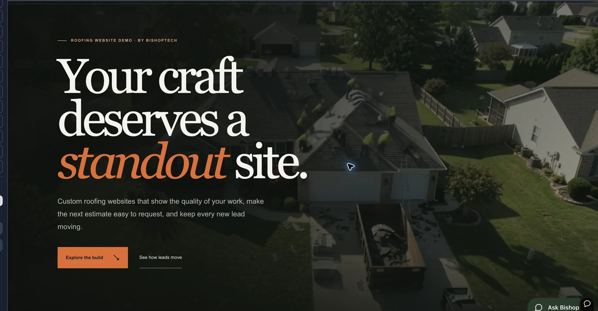 Roofing Contractor Website landing page preview