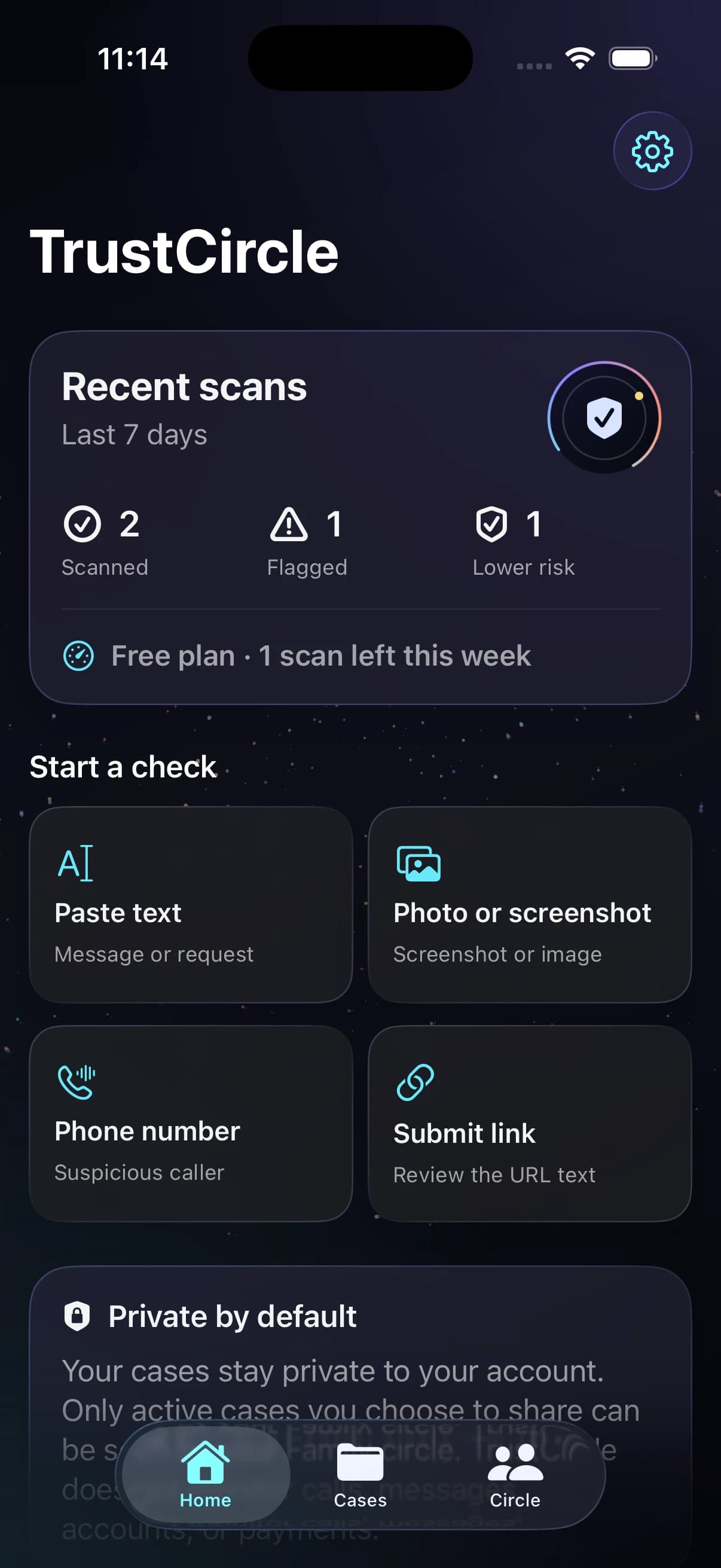 TrustCircle landing page preview