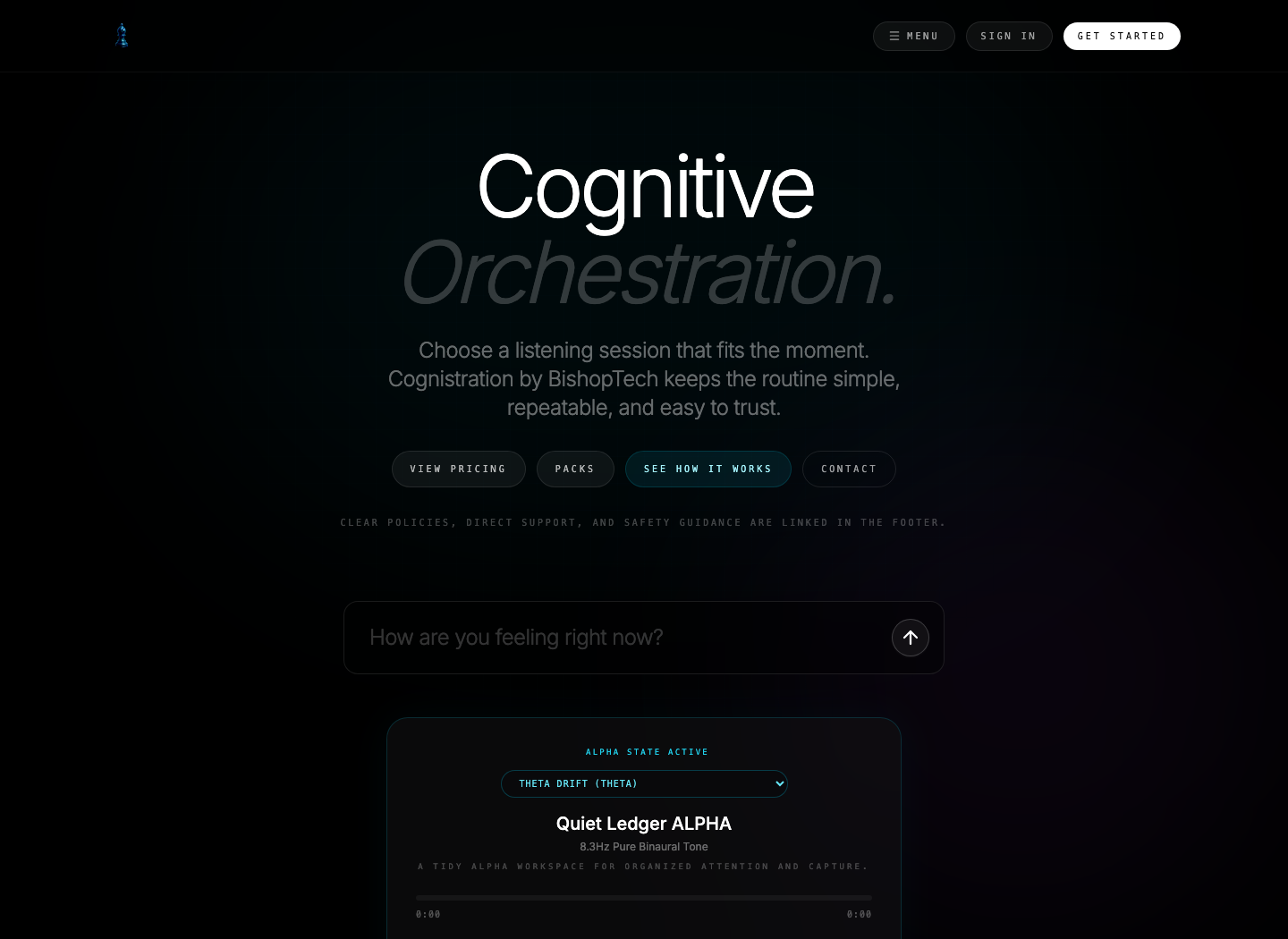 Cognistration website preview