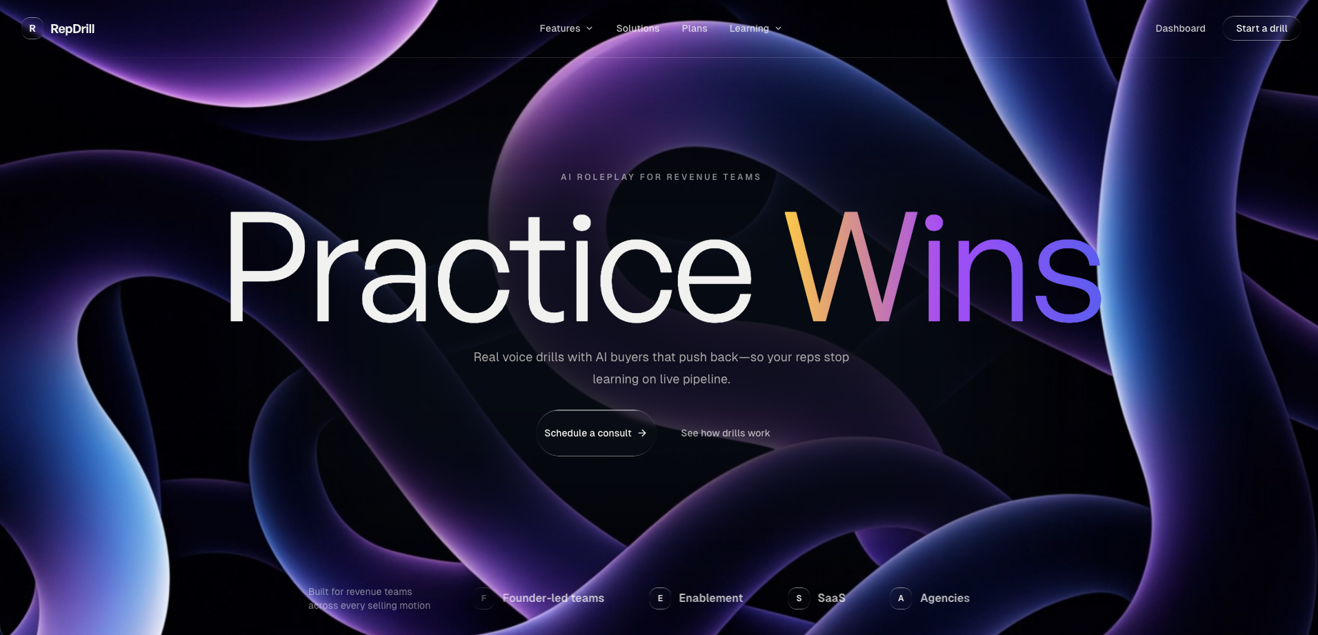 RepDrill landing page preview