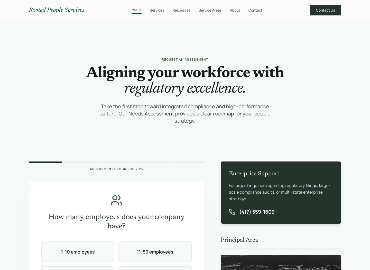 Rooted People Services website preview