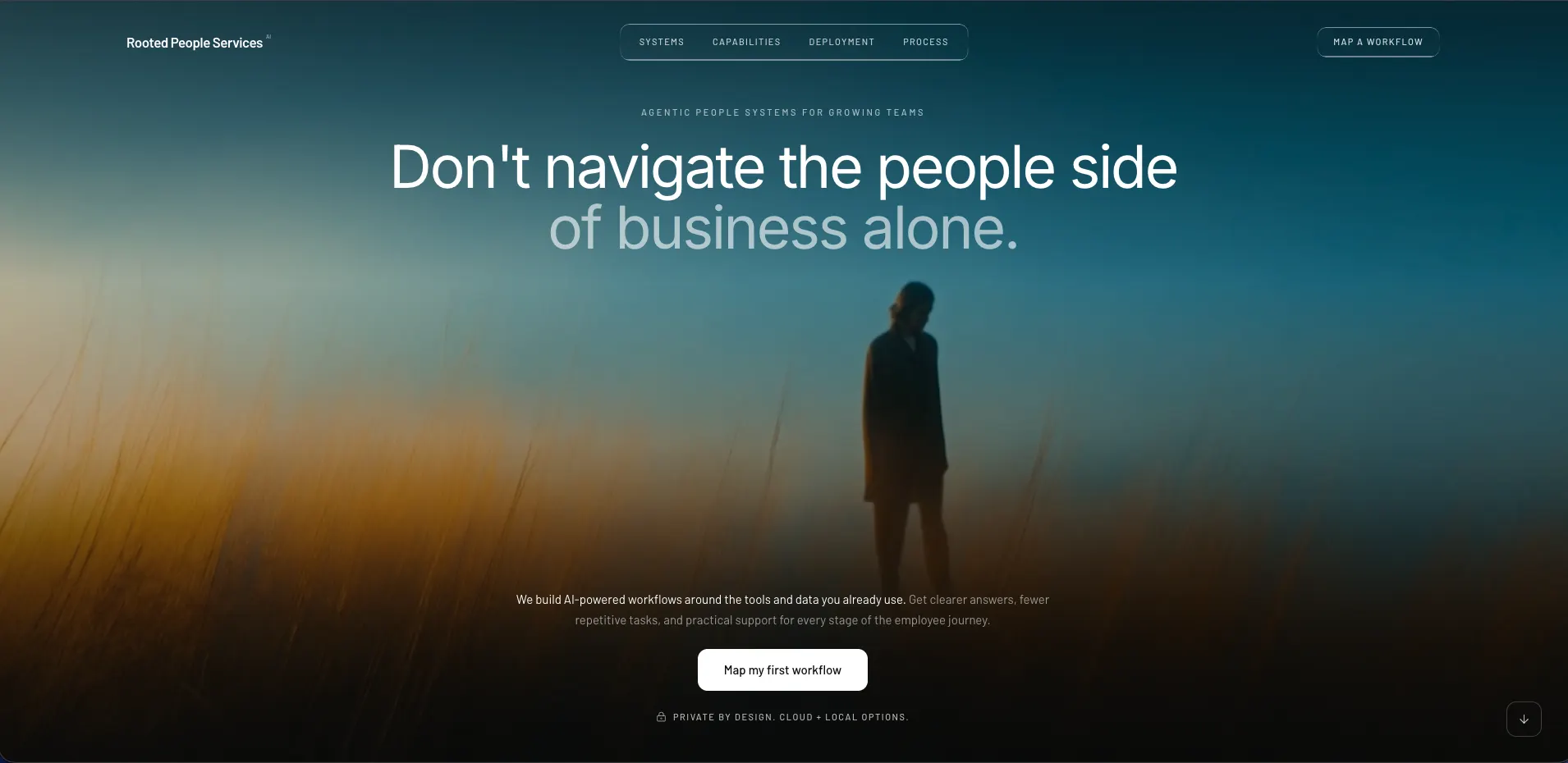 Rooted People Services landing page preview